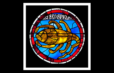 Scorpio Zodiac card, Lausanne