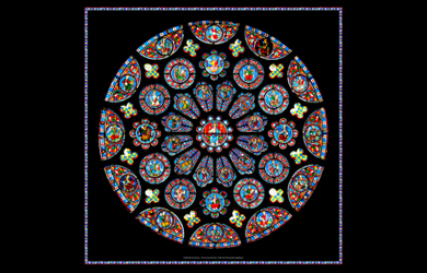 South rose scarf, Chartres